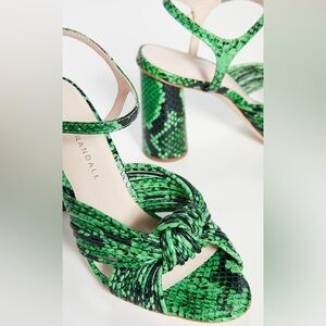 Loeffler Randall CeCe Snakeskin Knot Heels